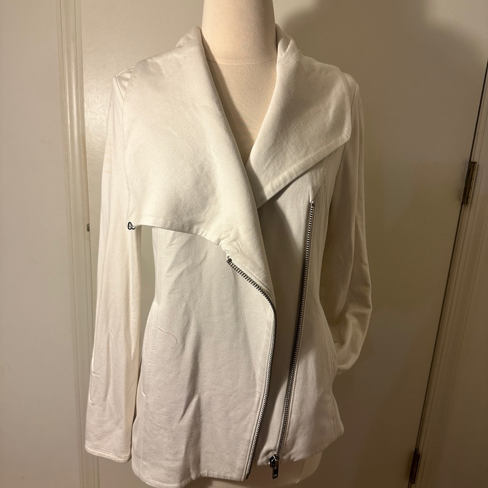 Helmut Lang White Jacket Asymmetrical Design